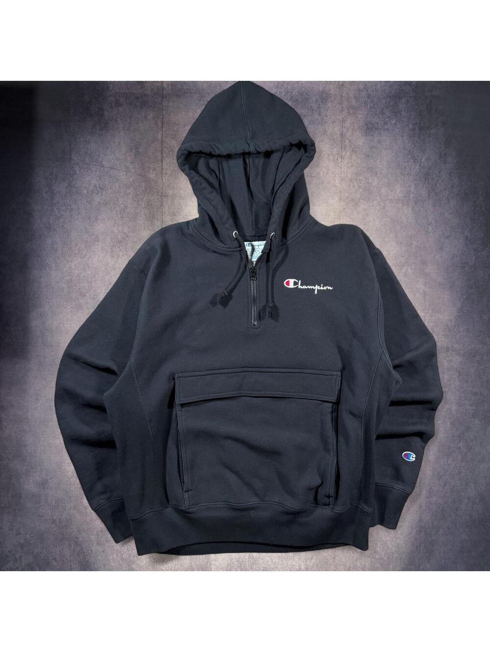Champion Reverse Weave Kangaroo pouch quarter zip hoodie
